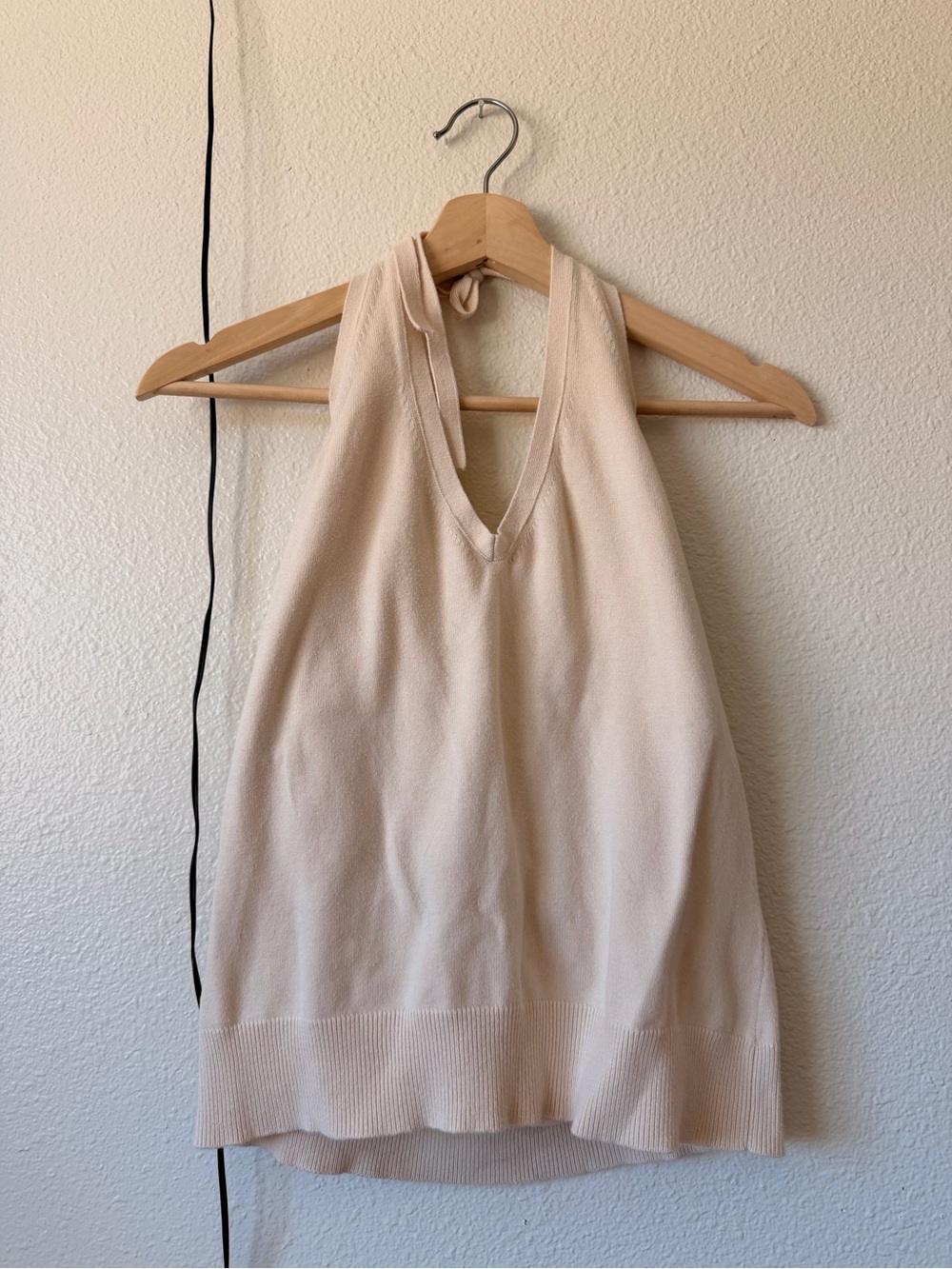 GAP Cream Knit Halter Top Vintage